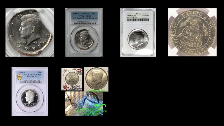 1988 Half Dollar Errors — error coin photographs
