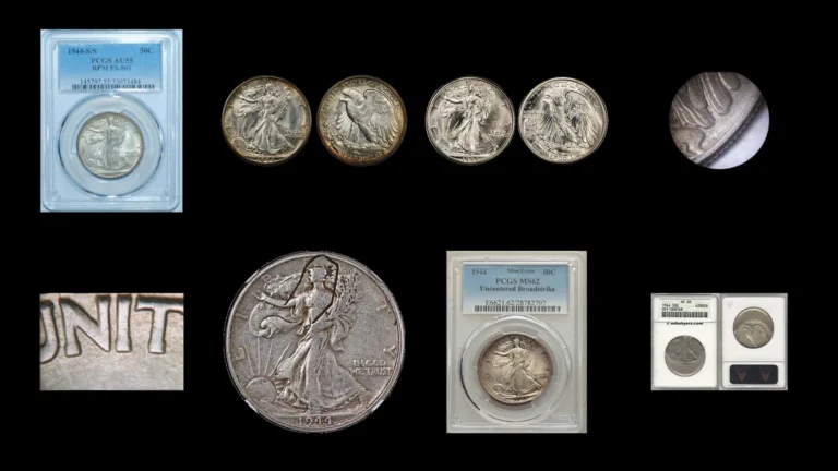 1944 Half Dollar Errors — error coin photographs