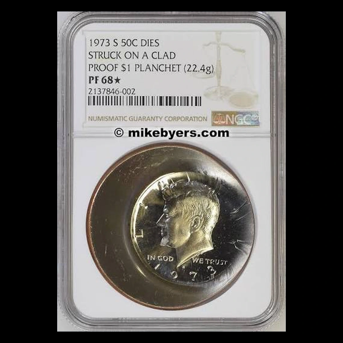 1973 Kennedy Half Dollar: Wrong Planchet / Off-Metal Strike