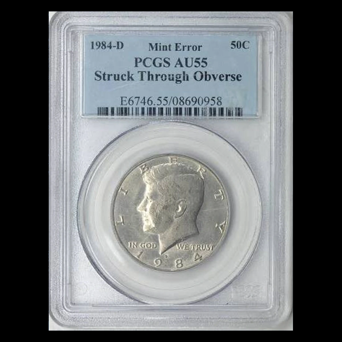 1984 Kennedy Half Dollar: Struck-Through Error