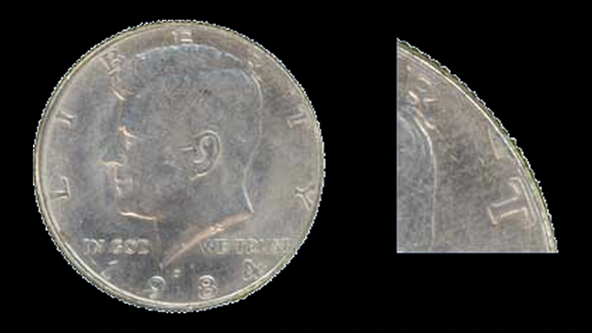 1984 Kennedy Half Dollar: Die Break
