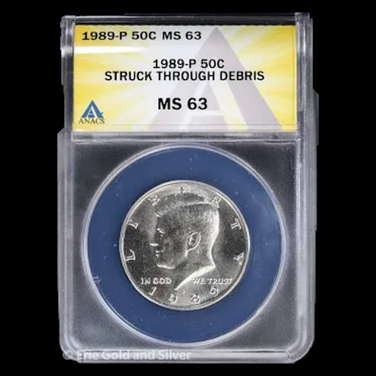 1989 Kennedy Half Dollar: Struck-Through Error