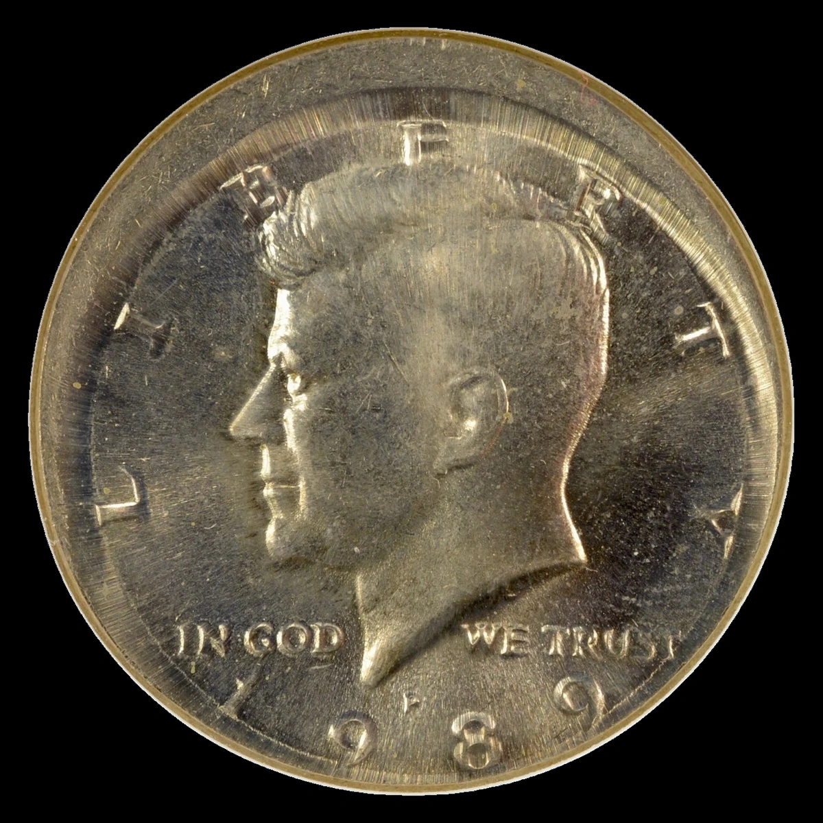 1989 Kennedy Half Dollar: broadstrike