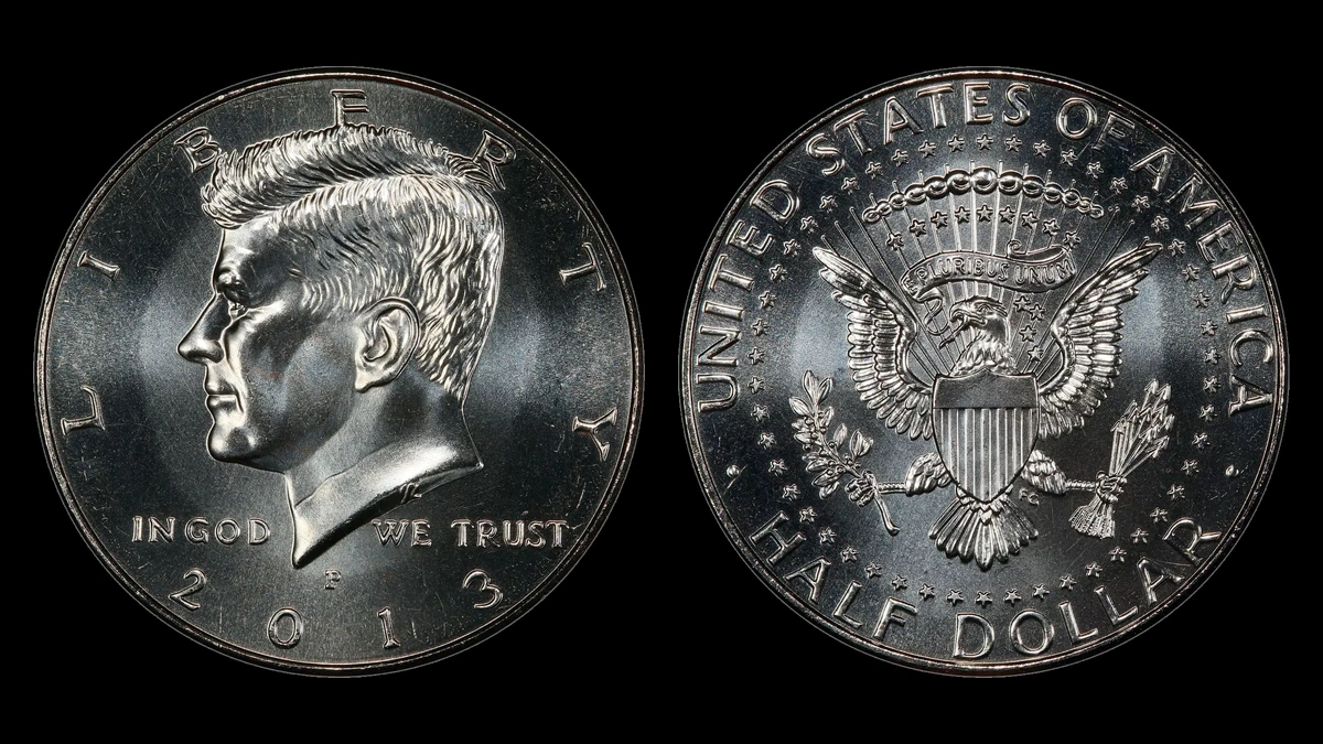 2013-P Kennedy Half Dollar, obverse and reverse