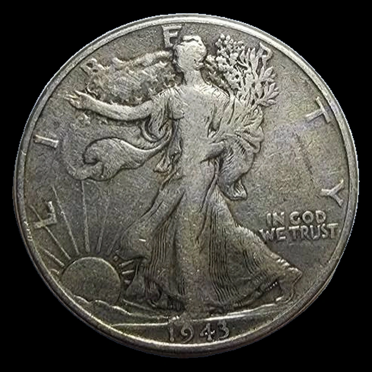 1943 Walking Liberty Half Dollar: Broadstrike