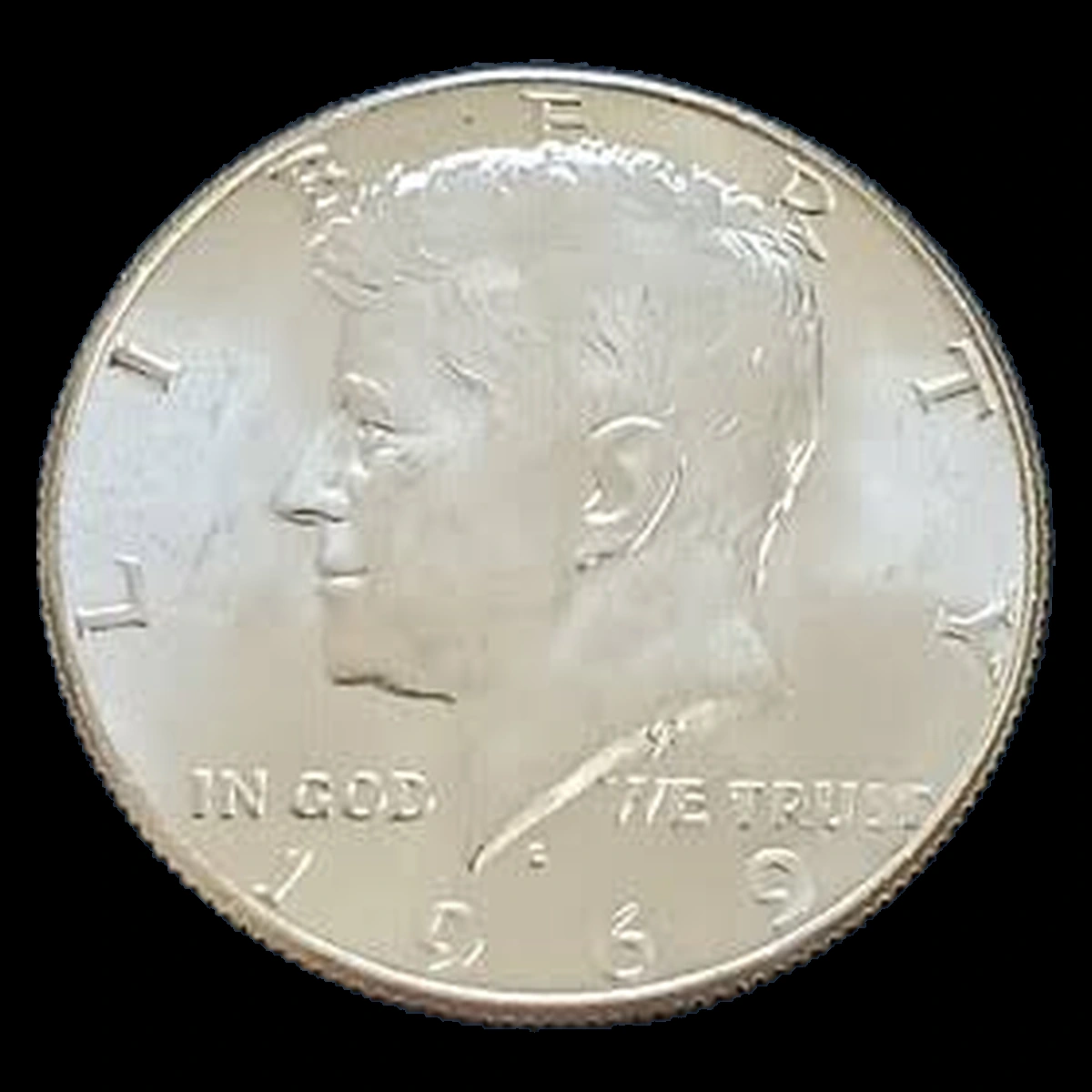 1969 Kennedy Half Dollar: doubled die reverse