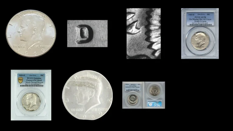 1969 Half Dollar Errors — error coin photographs