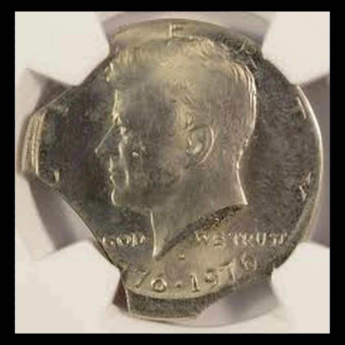 1976 Kennedy Half Dollar: Clipped Planchet