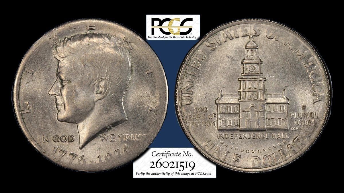 1976 Kennedy Half Dollar: Partial Collar