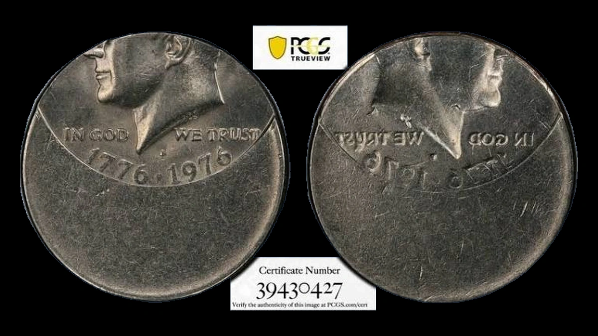 1976 Kennedy Half Dollar: Brockage