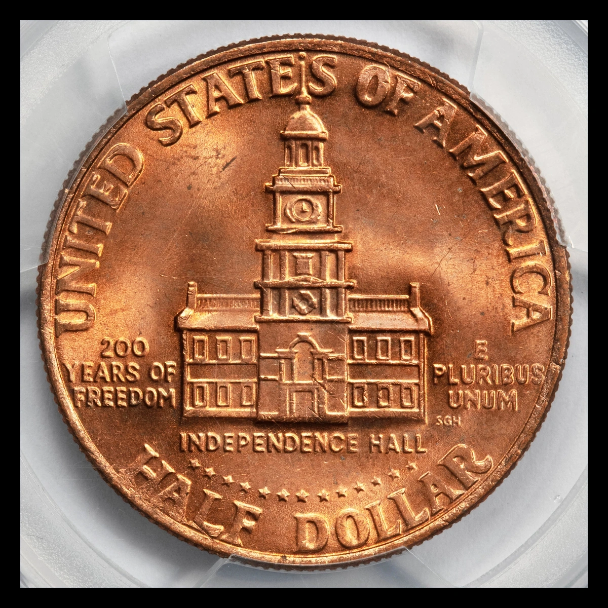 1976 Kennedy Half Dollar: Missing Clad Layer