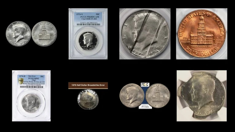 1976 Half Dollar Errors — error coin photographs
