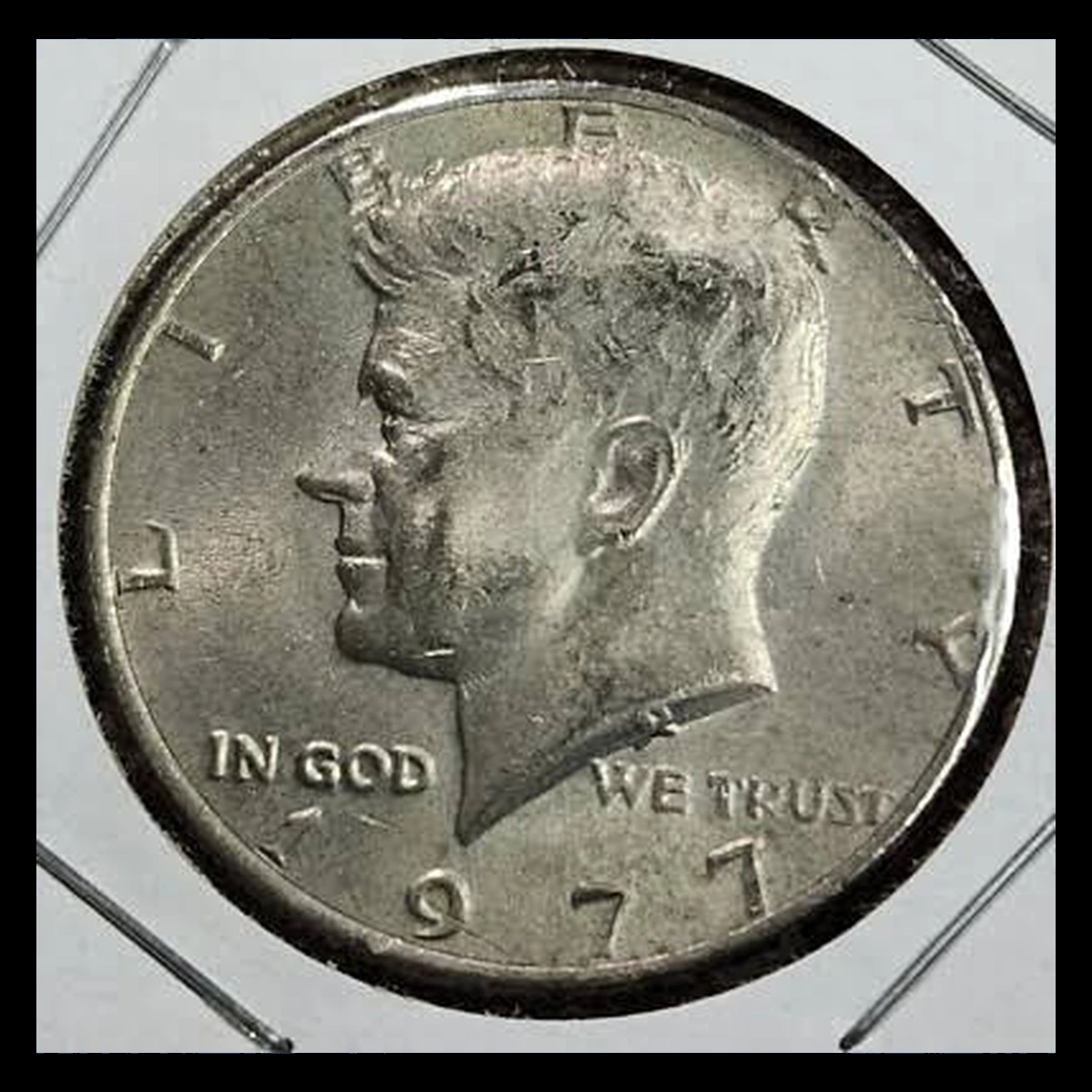 1977 Kennedy Half Dollar: Struck Through