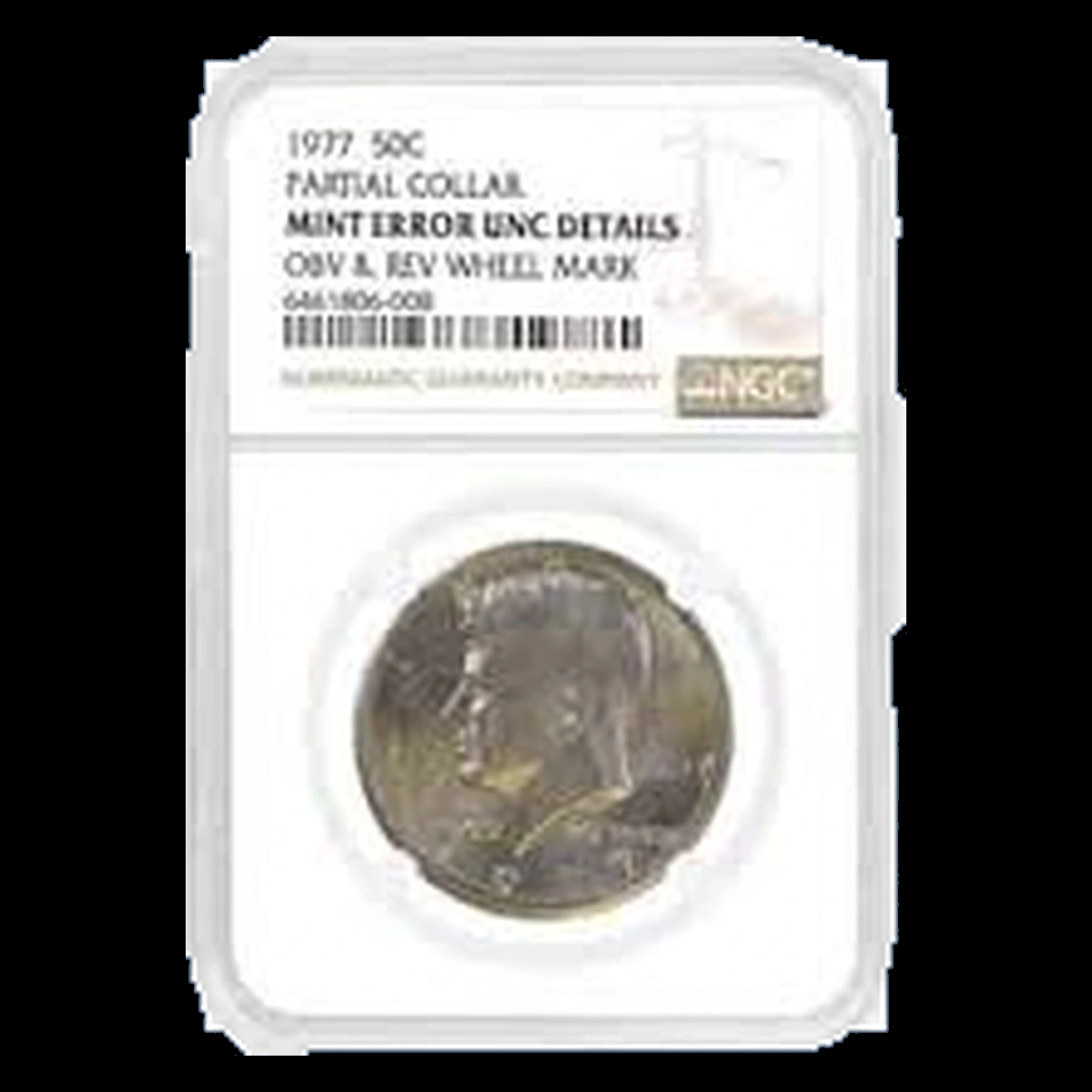1977 Kennedy Half Dollar: Partial Collar