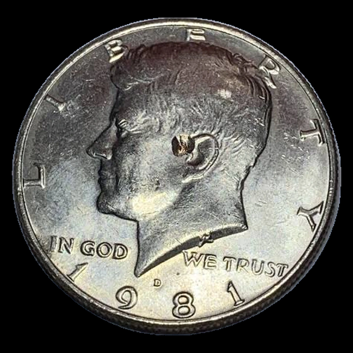 1981 Kennedy Half Dollar: Struck Through