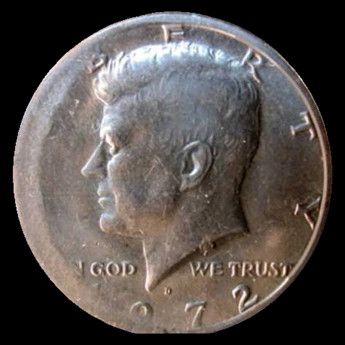1972 Kennedy Half Dollar: Misaligned Die