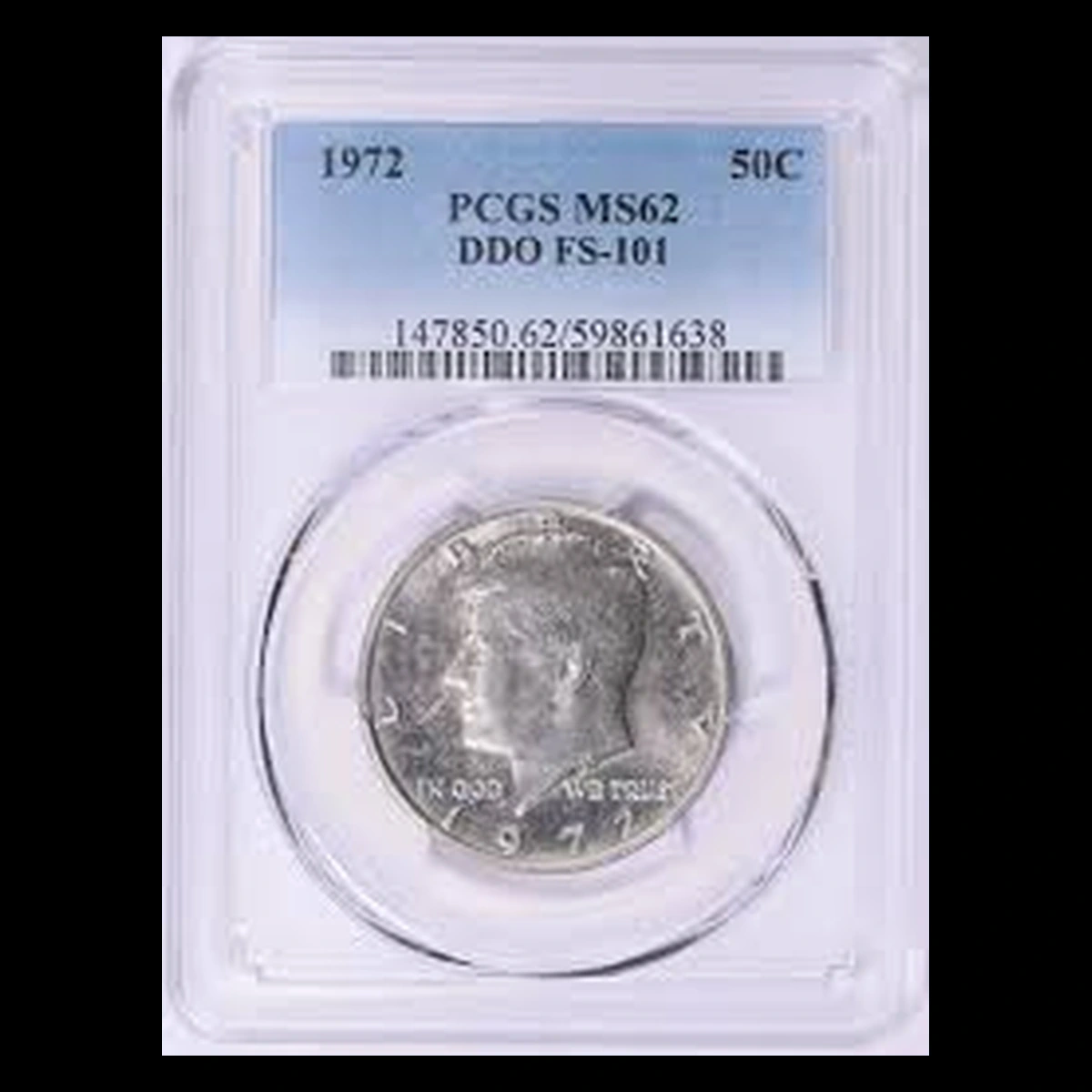 1972 Kennedy Half Dollar: Doubled Die Obverse