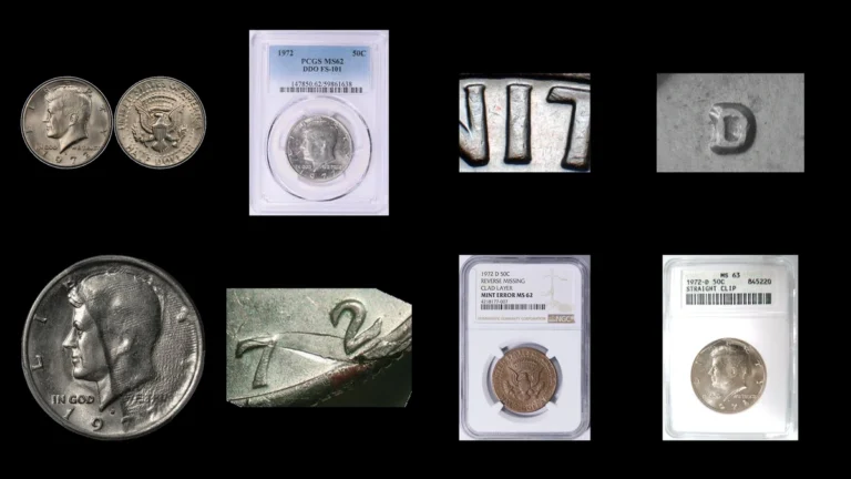 1972 Half Dollar Errors — error coin photographs