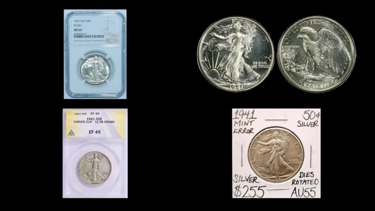 1941 Half Dollar Errors — error coin photographs
