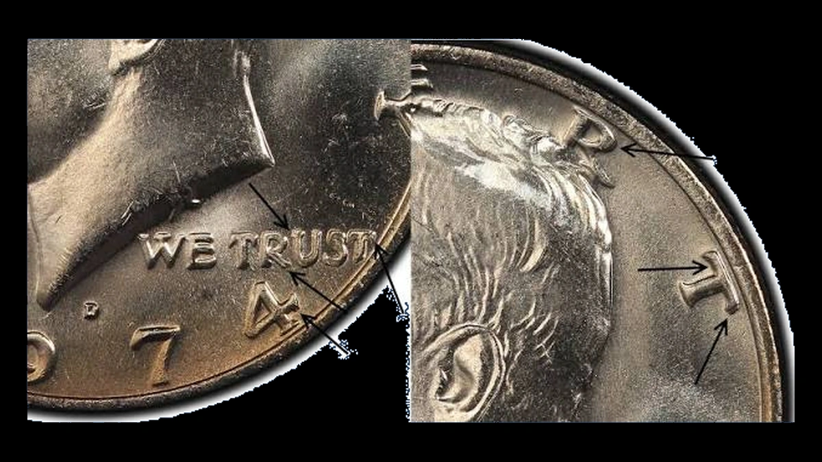 1974 Kennedy Half Dollar: Doubled Die Obverse