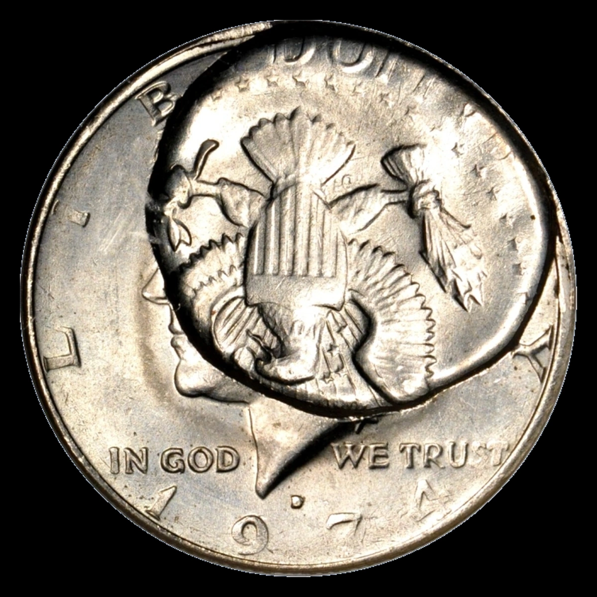 1974 Kennedy Half Dollar: Brockage