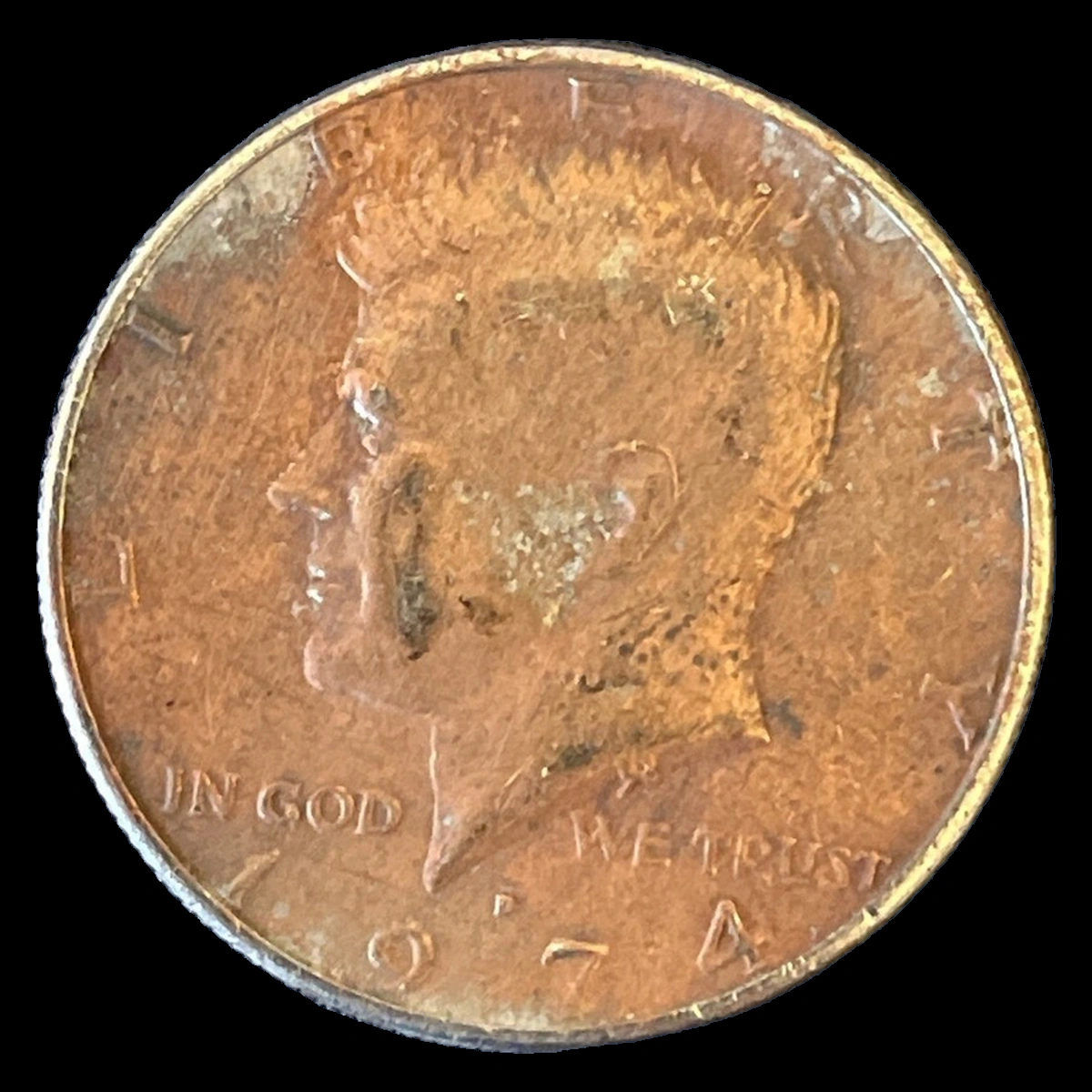 1974 Kennedy Half Dollar: Missing Clad