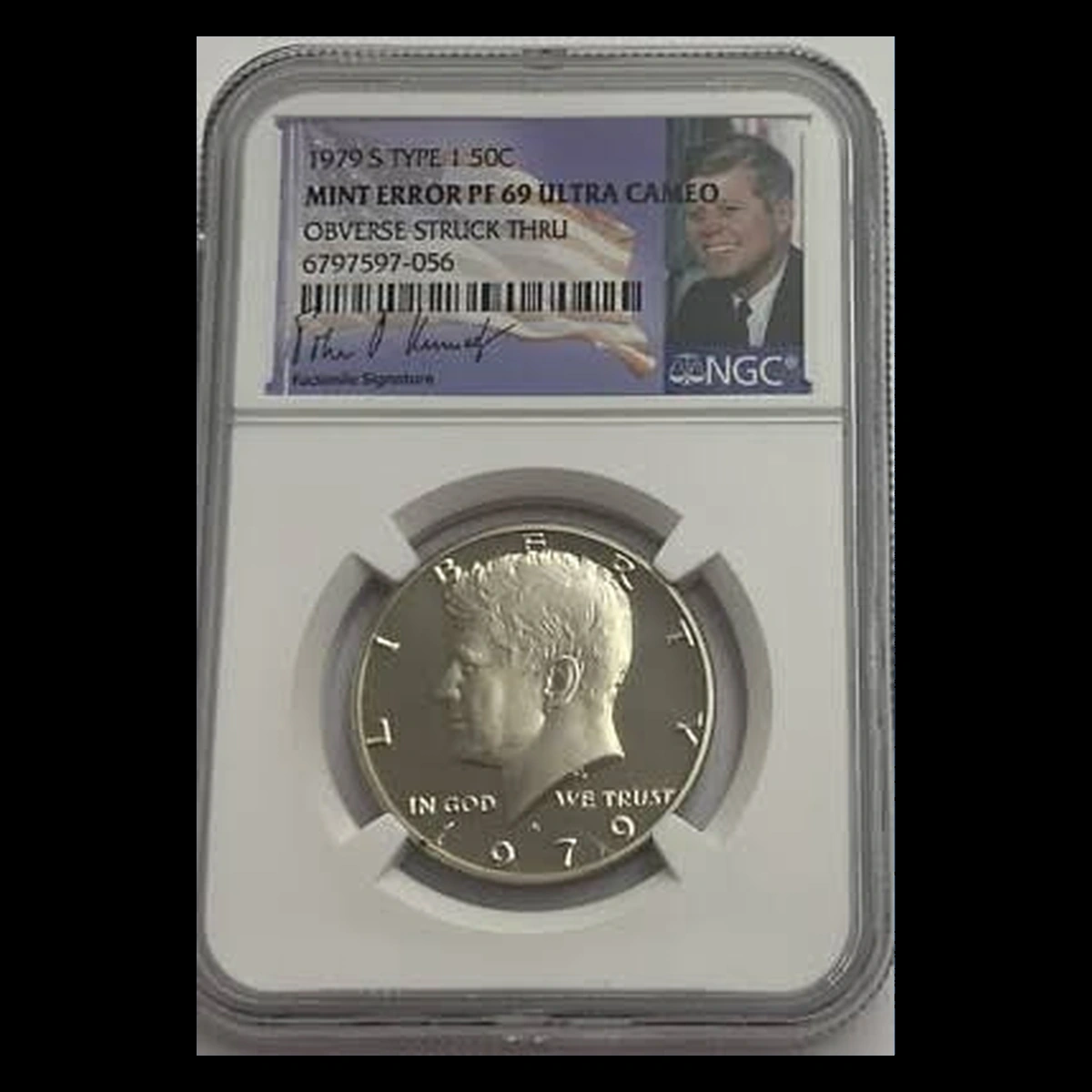 1979 Kennedy Half Dollar: Struck Through