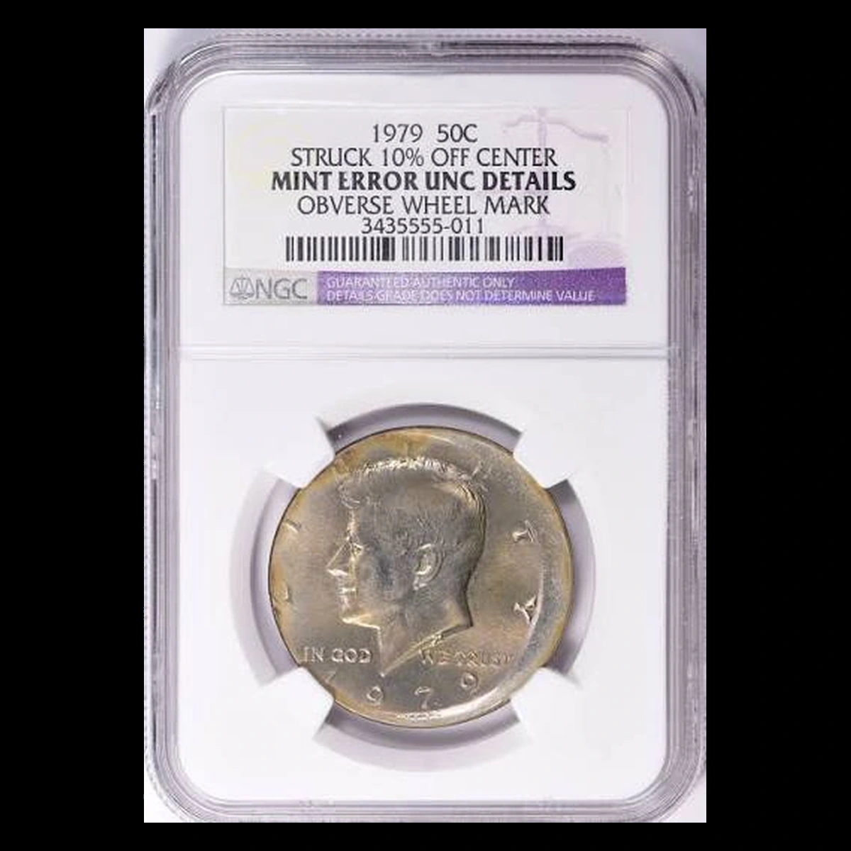 1979 Kennedy Half Dollar: Off-Center Strike