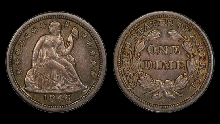 1846 Liberty Seated Dime, obverse and reverse