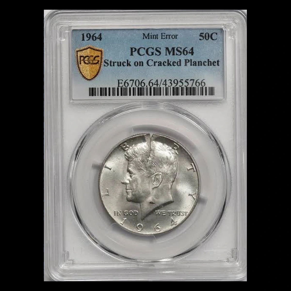 1964 Kennedy Half Dollar: Planchet Crack