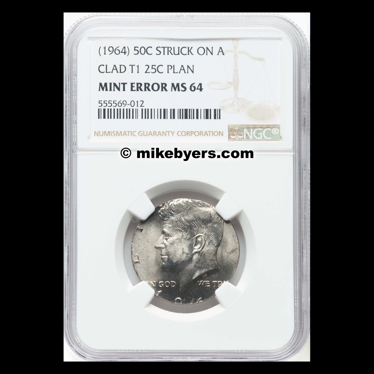 1964 Kennedy Half Dollar: Struck on a Smaller-Denomination Planchet