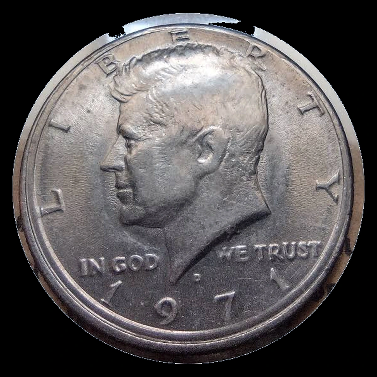 1971 Kennedy Half Dollar: Misaligned Die