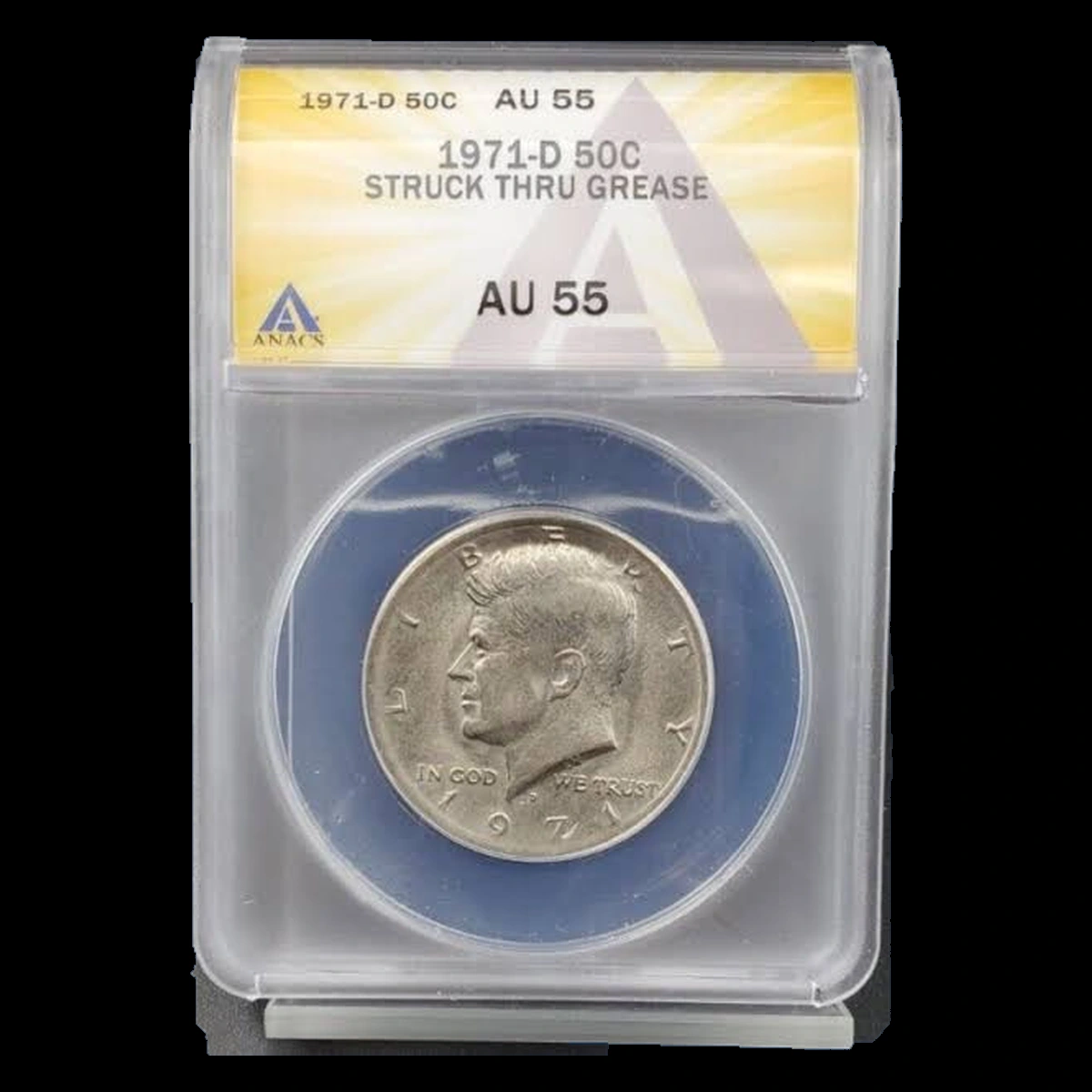 1971 Kennedy Half Dollar: Struck Through