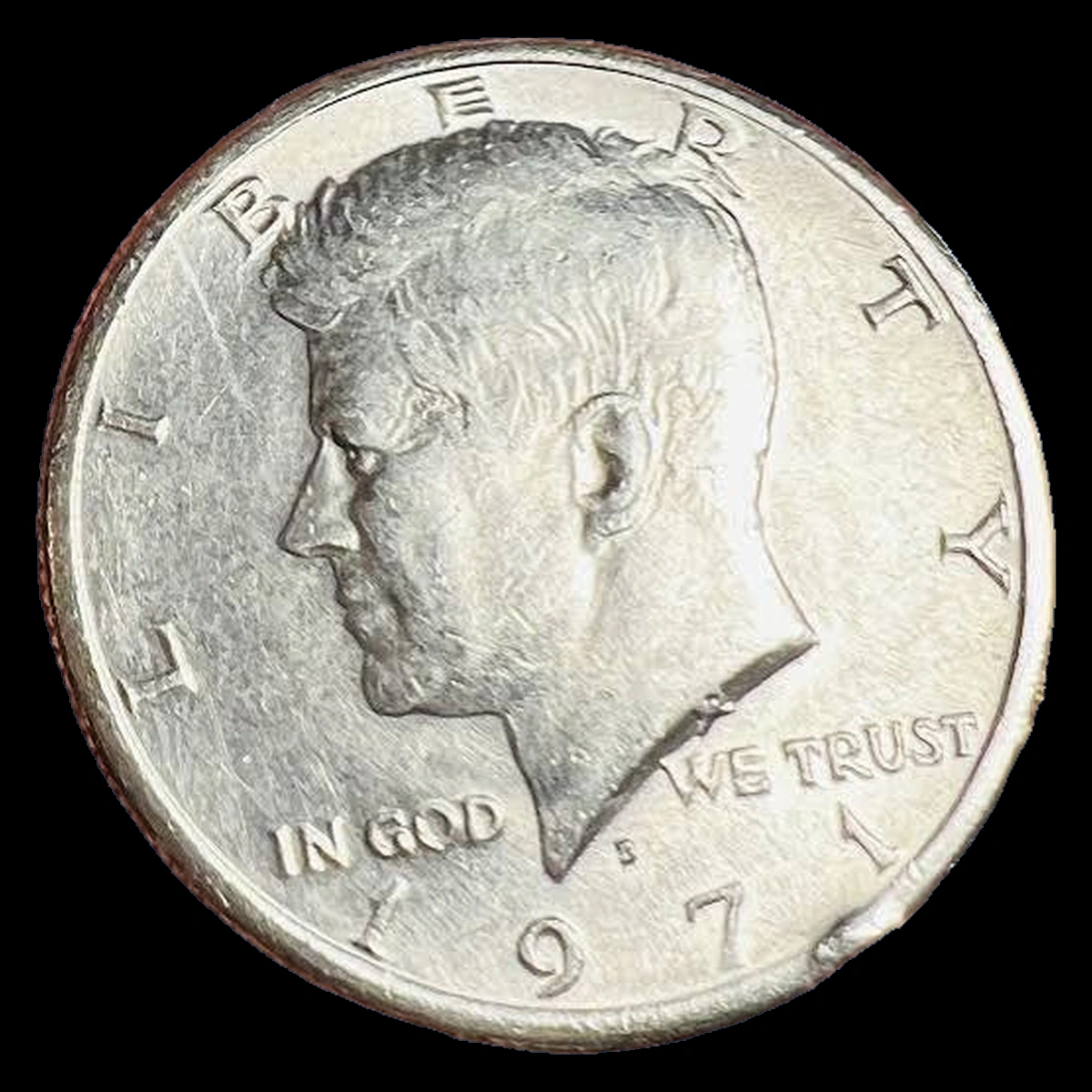 1971 Kennedy Half Dollar: Clipped Planchet