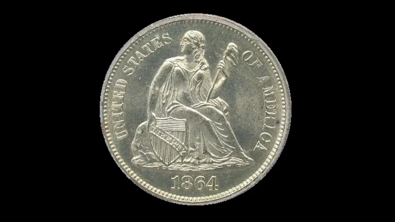 1864 Dime Errors — error coin photographs