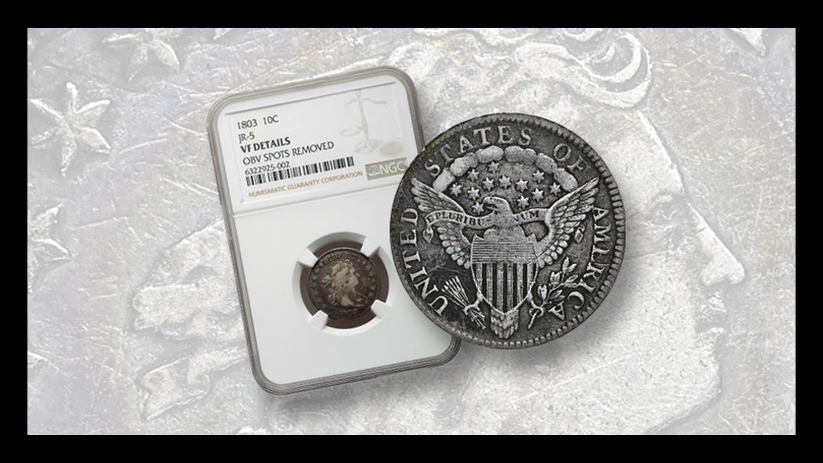 1803 Draped Bust Dime: Repunched Design