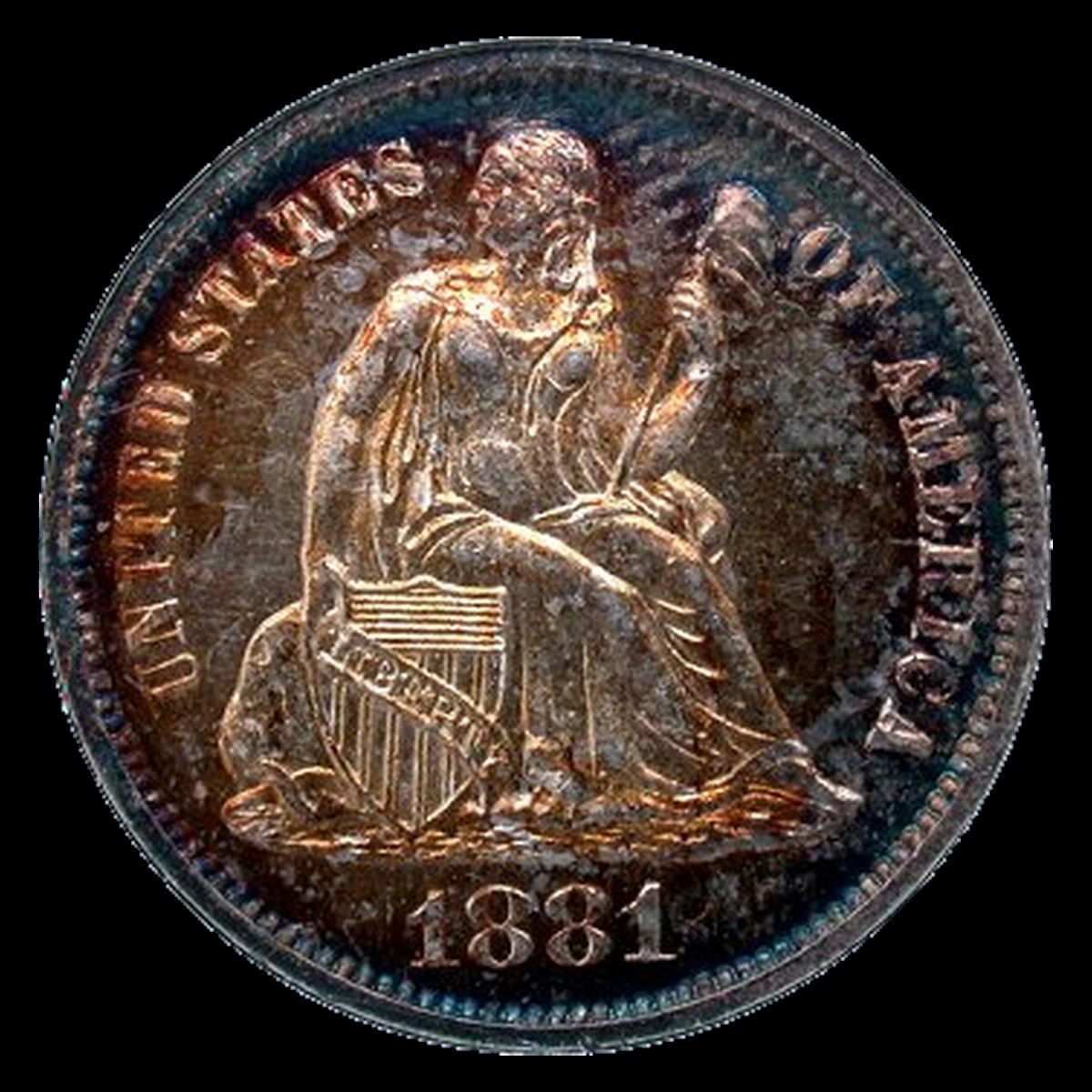 1881 Liberty Seated Dime: Missing Design Detail