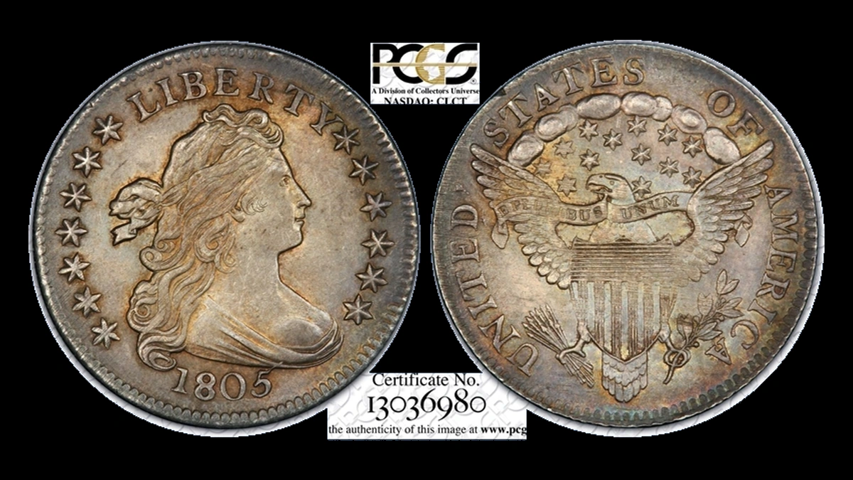 1805 Draped Bust Dime: Die Crack