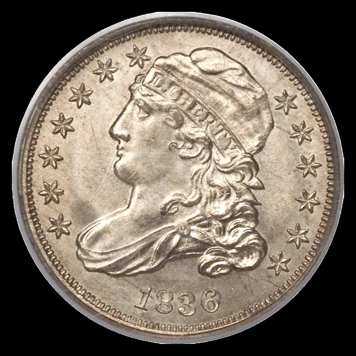 1836 Capped Bust Dime: Repunched Date