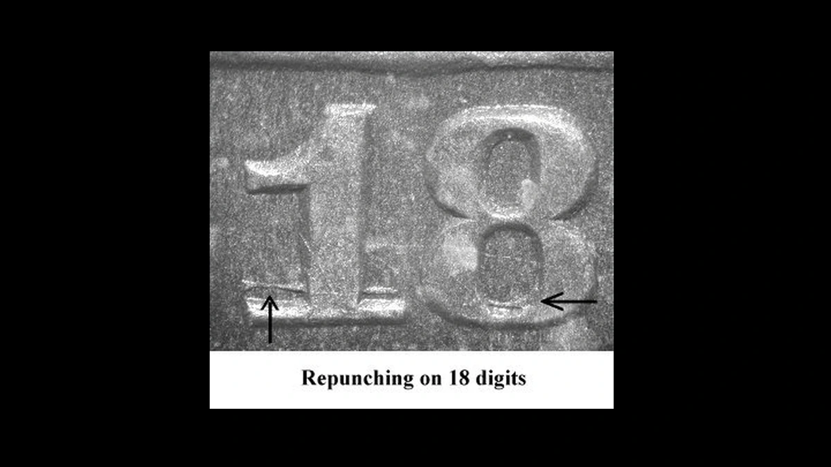 1867 Dime Errors — error coin photographs