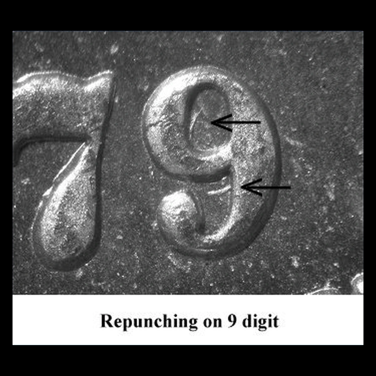 1879 Liberty Seated Dime: Repunched Date