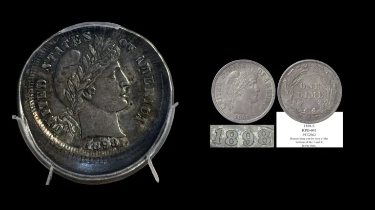 1898 Dime Errors — error coin photographs