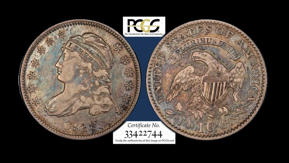 1828 Dime Errors — error coin photographs