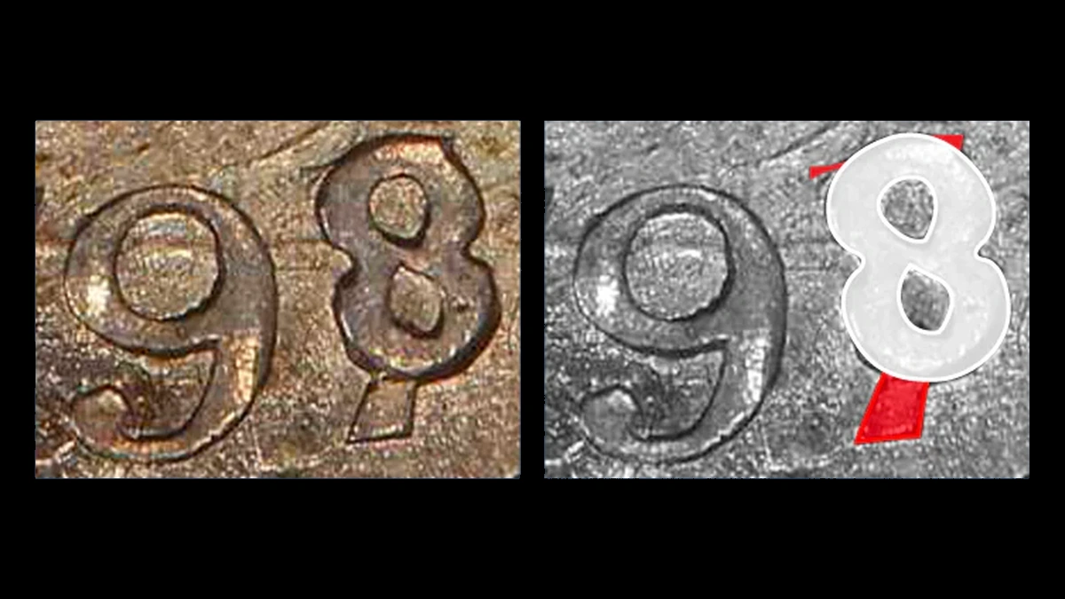 1798 Draped Bust Dime: Overdate
