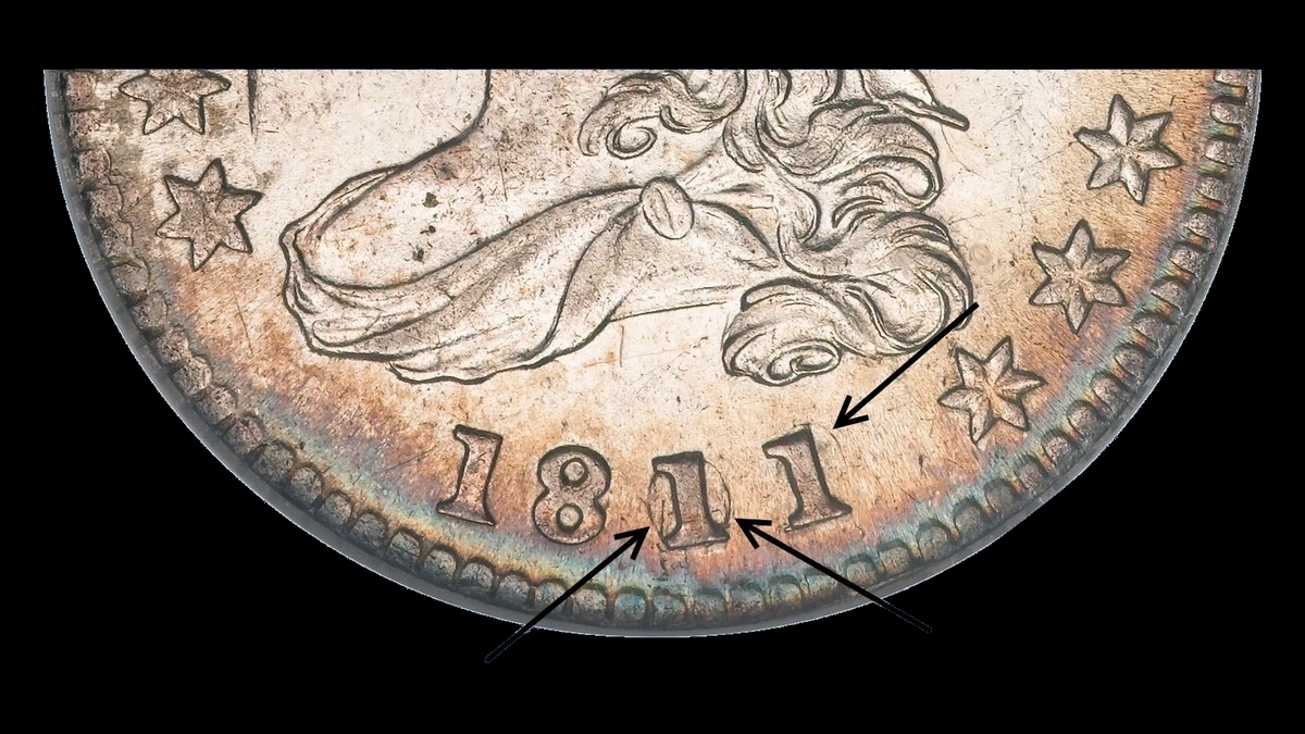 1811 Capped Bust Dime: Overdate
