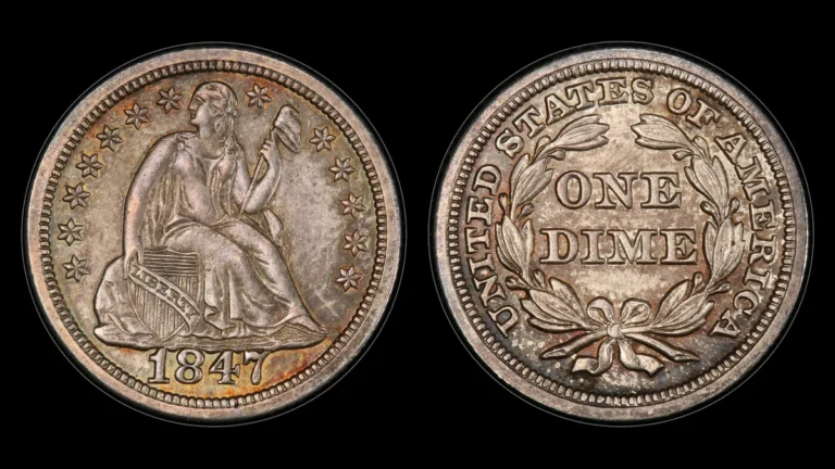 1847 Liberty Seated Dime, obverse and reverse