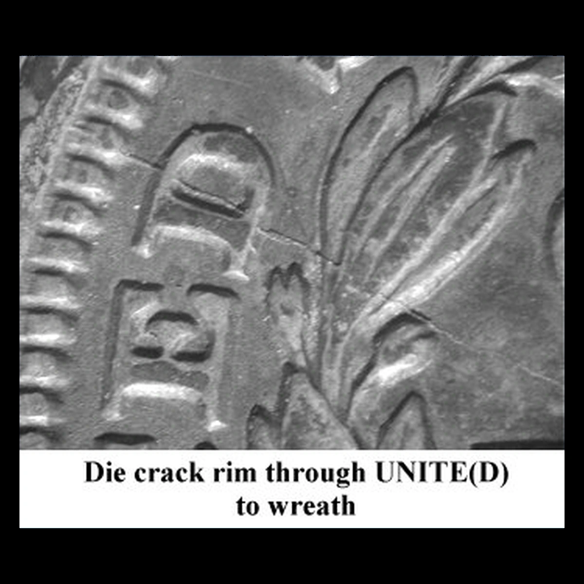 1849 Liberty Seated Dime: Die Crack / Die Chip