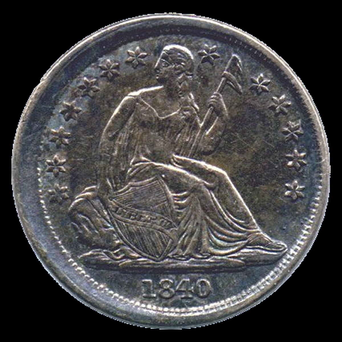 1840 Liberty Seated Dime: Broadstrike