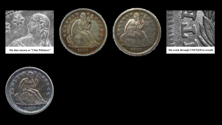 1840 Dime Errors — error coin photographs