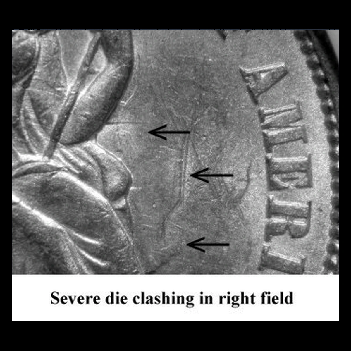 1868 Liberty Seated Dime: Clashed Dies